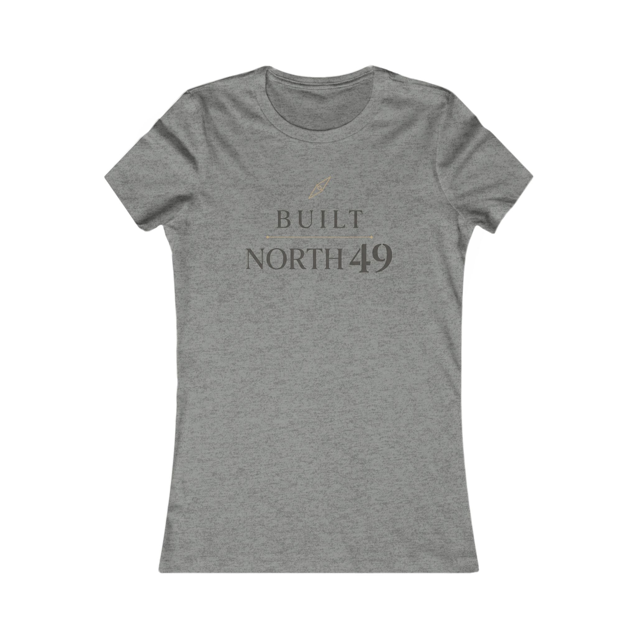 Built North 49 Women's Tee – Minimalist Compass Graphic Shirt