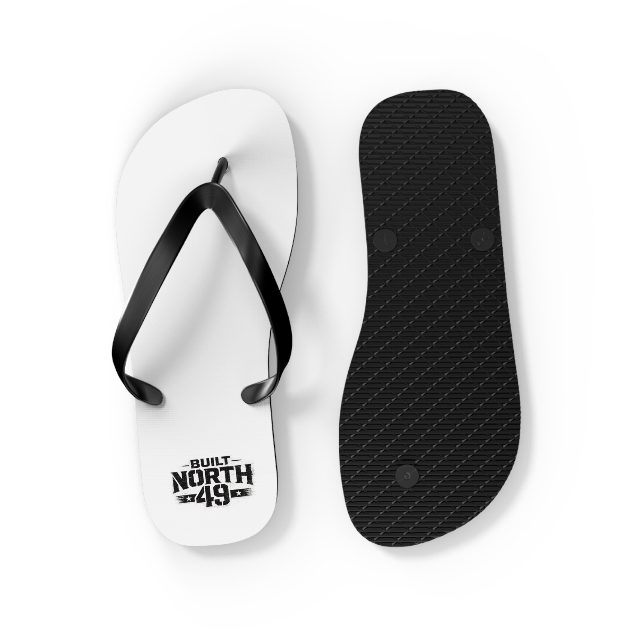 Built North 49 Flip Flops – Casual Beach Thongs with Compass Logo