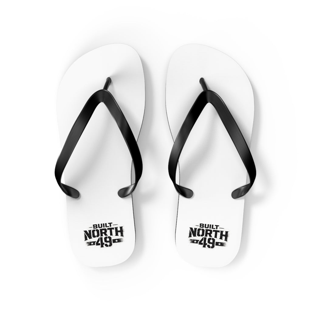 Built North 49 Flip Flops – Casual Beach Thongs with Compass Logo