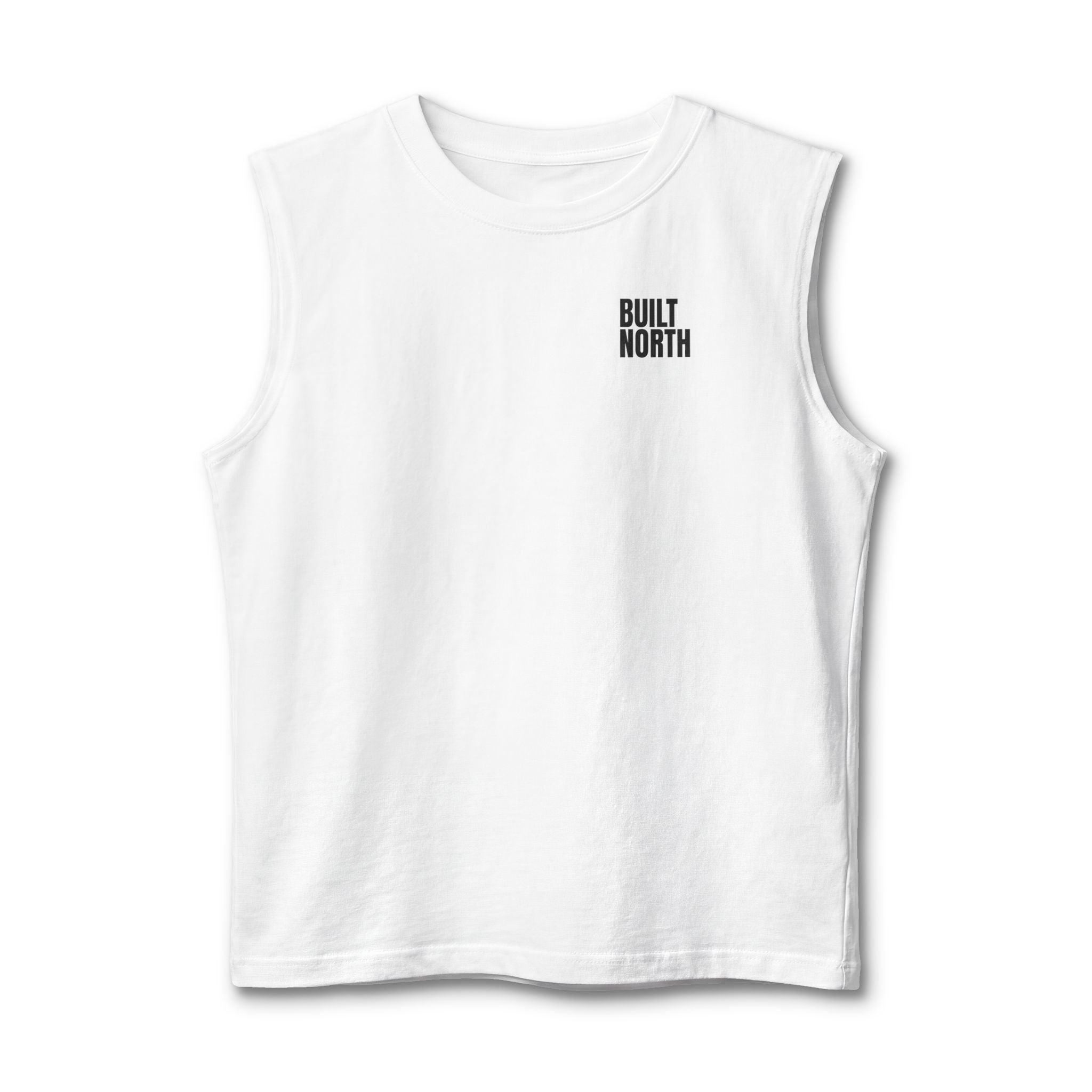 Built North Muscle Tank — Military Crest Graphic Tank Top