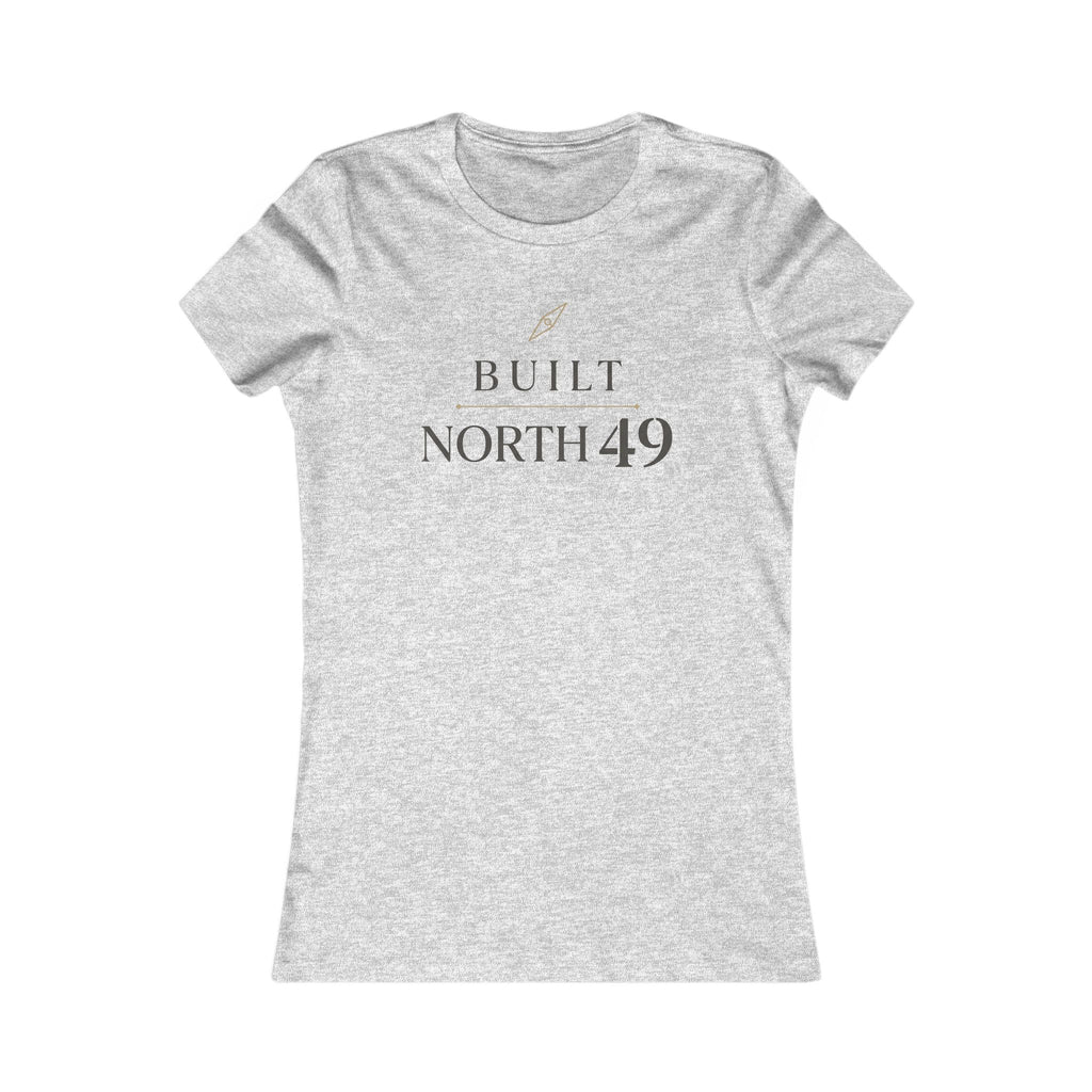 Built North 49 Women's Tee – Minimalist Compass Graphic Shirt