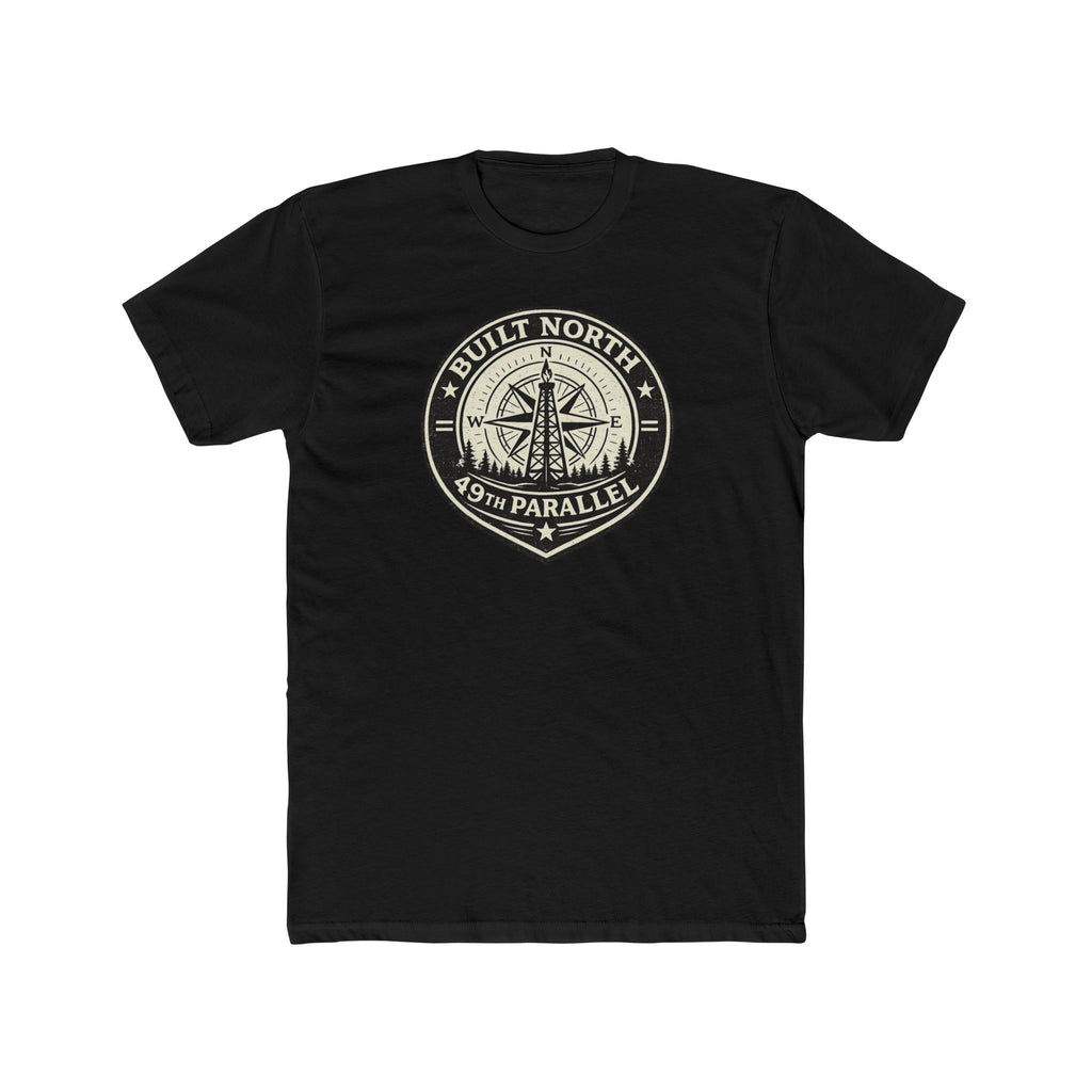 Built North 49th Parallel Compass Badge T-Shirt