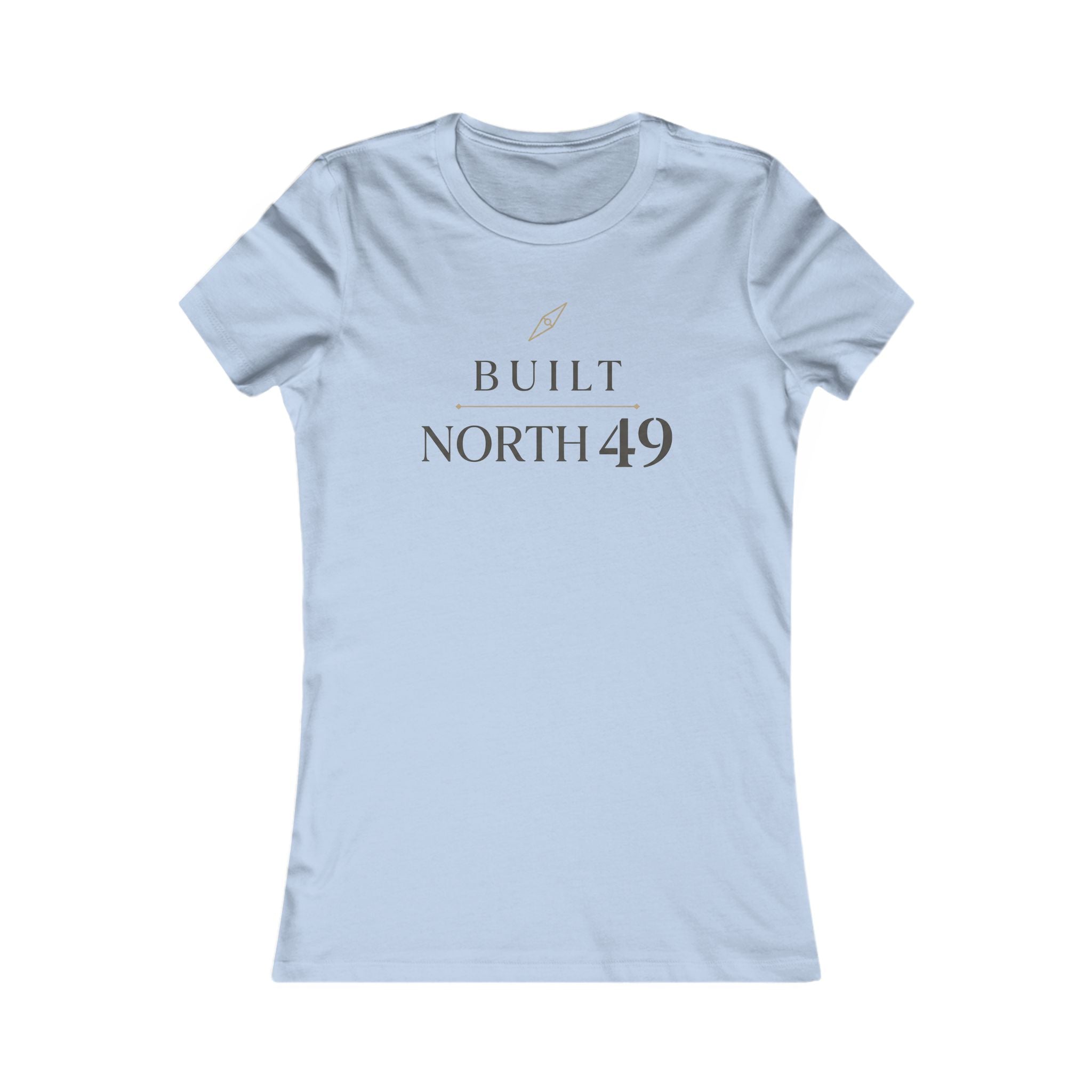 Built North 49 Women's Tee – Minimalist Compass Graphic Shirt