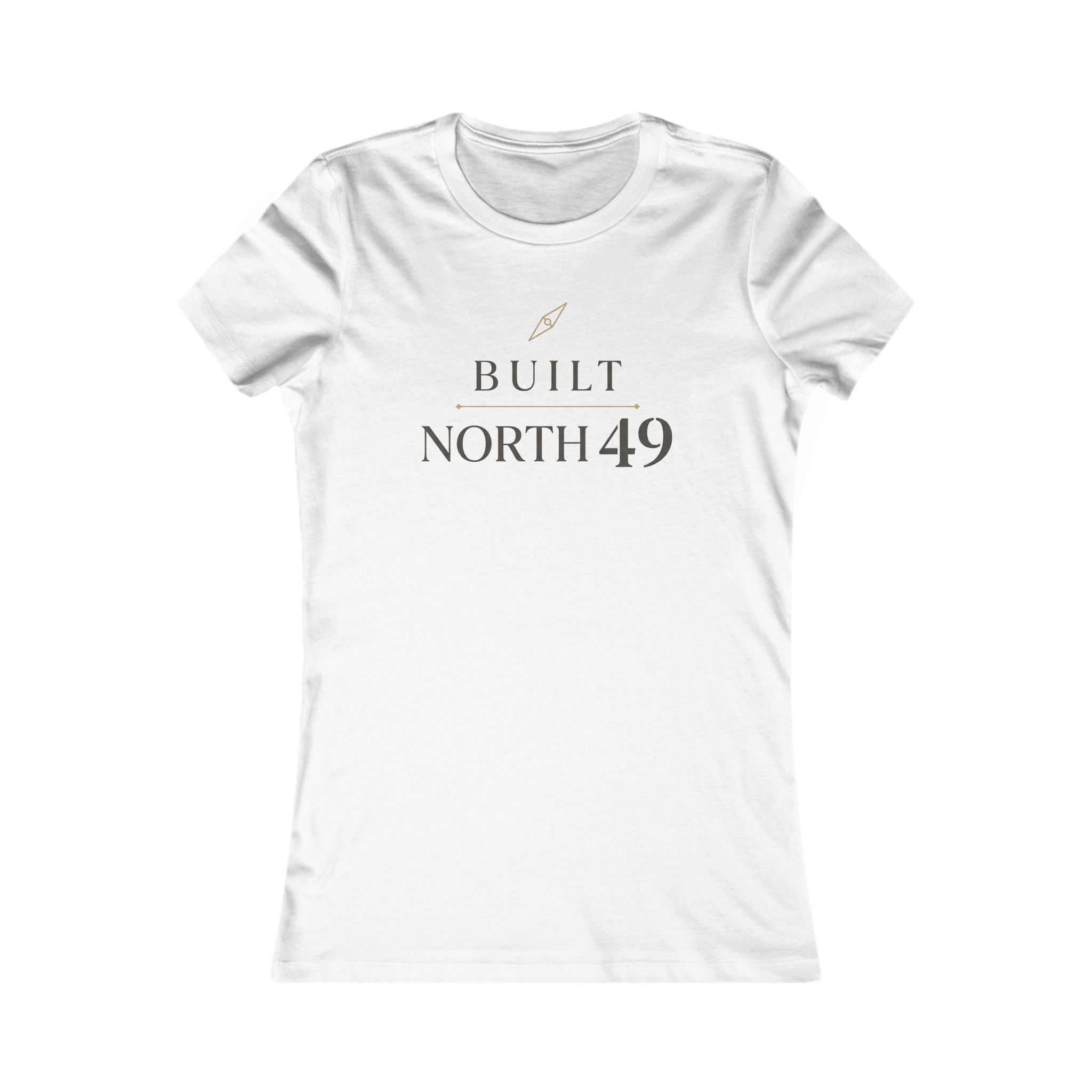 Built North 49 Women's Tee – Minimalist Compass Graphic Shirt