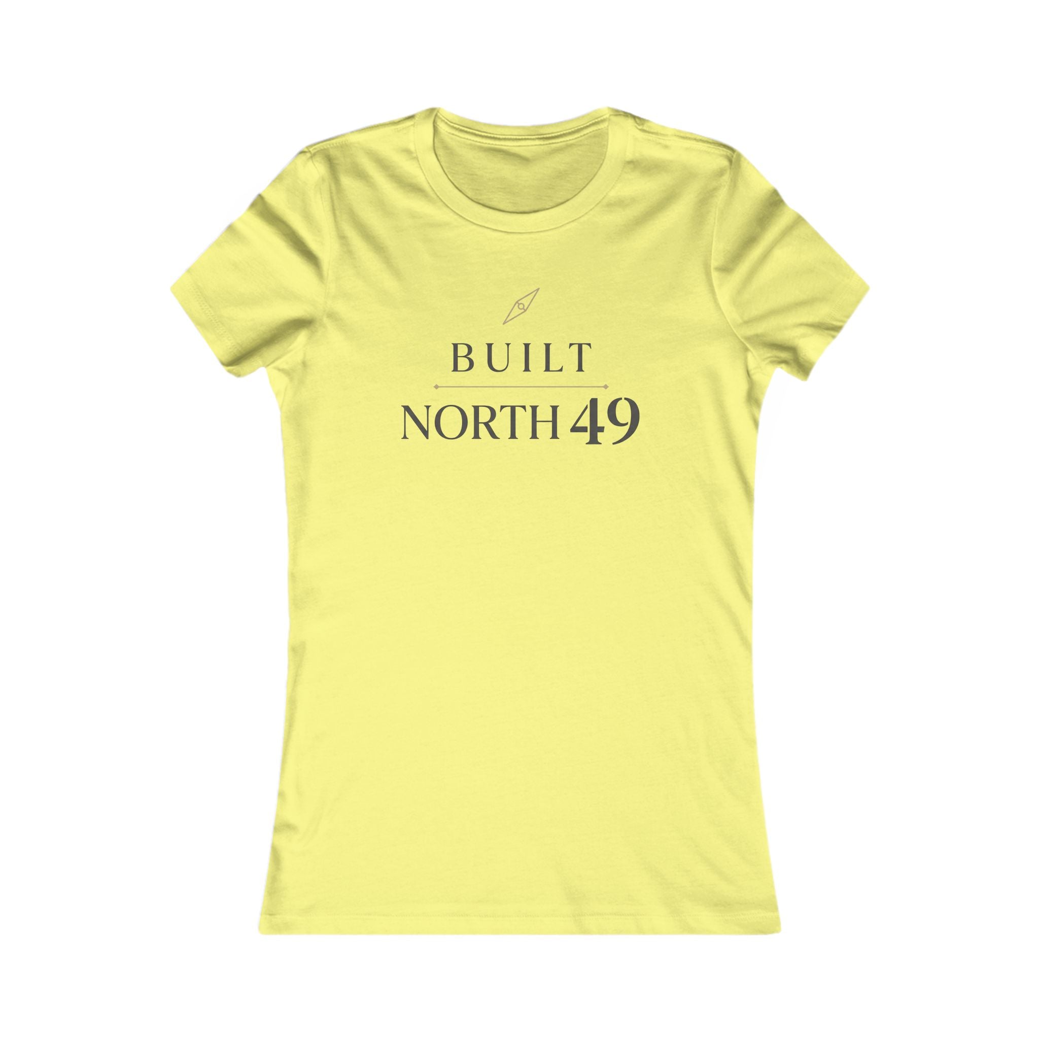 Built North 49 Women's Tee – Minimalist Compass Graphic Shirt