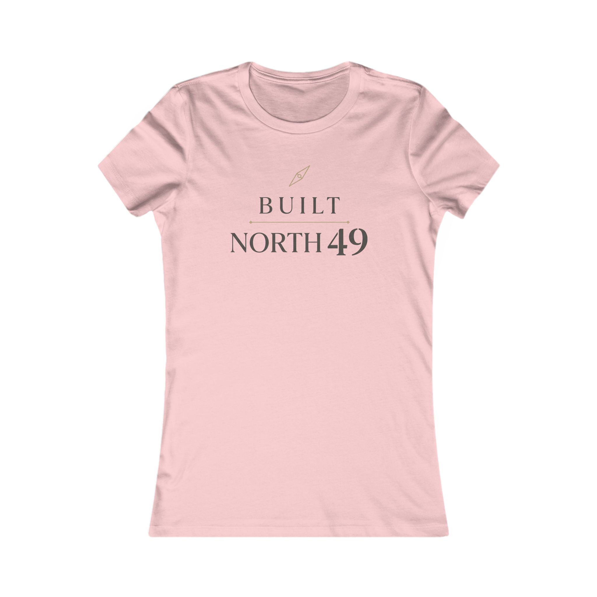 Built North 49 Women's Tee – Minimalist Compass Graphic Shirt