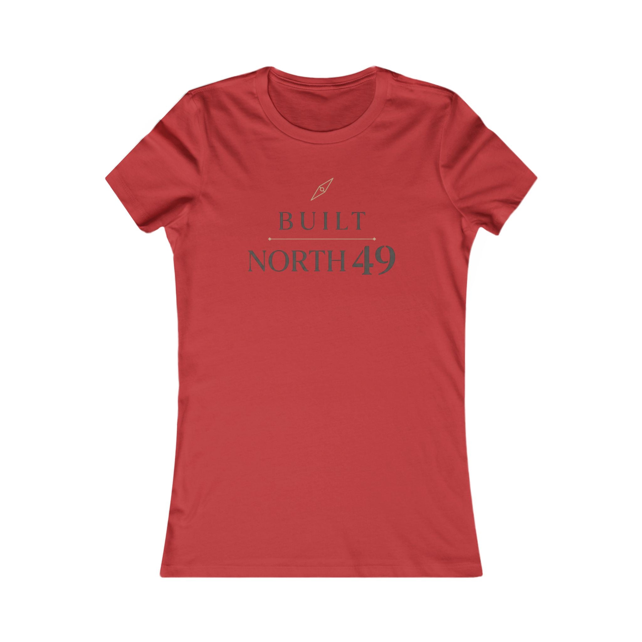 Built North 49 Women's Tee – Minimalist Compass Graphic Shirt