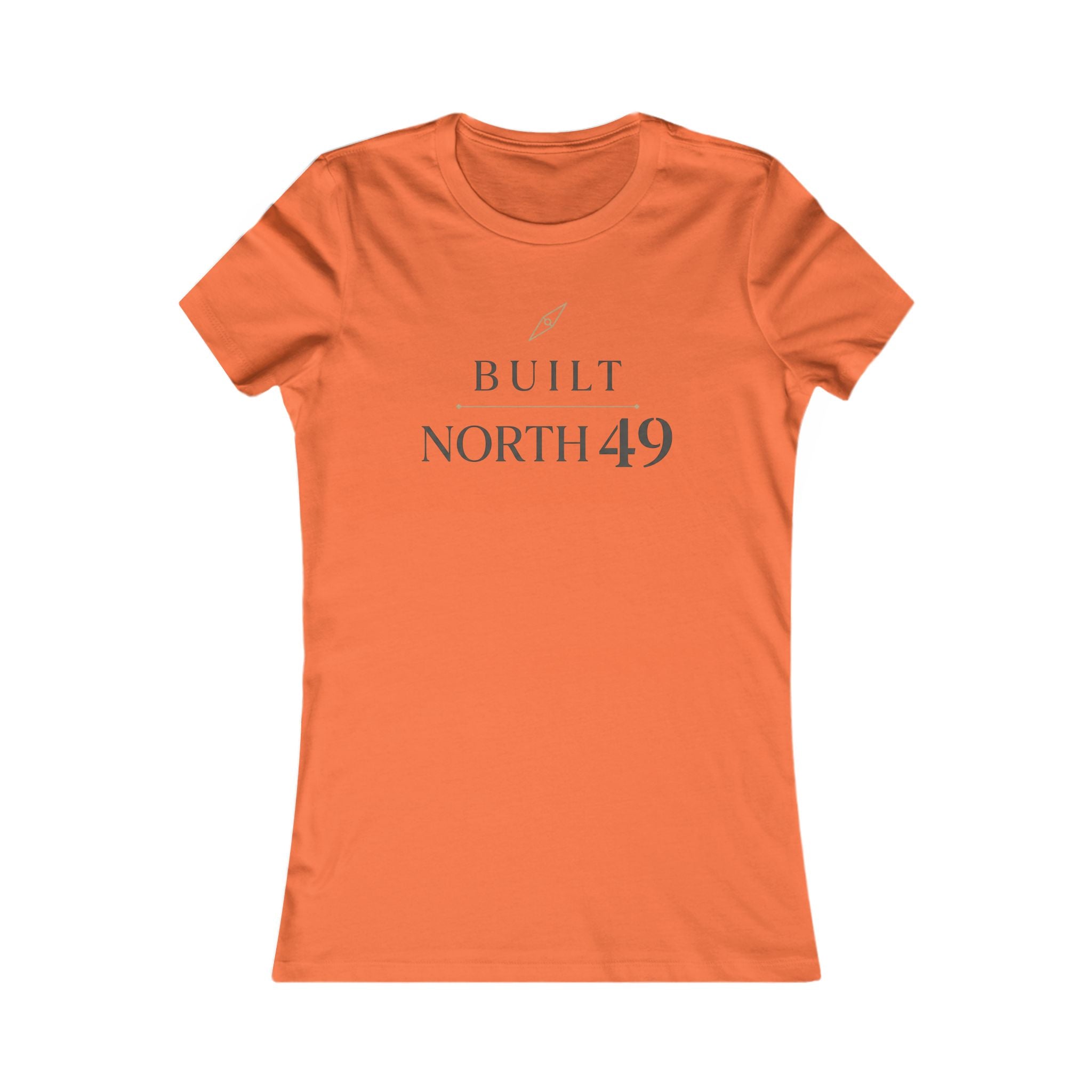 Built North 49 Women's Tee – Minimalist Compass Graphic Shirt